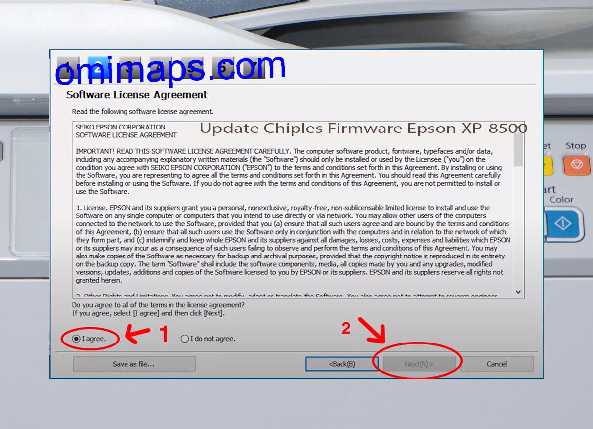 Update Chipless Firmware Epson XP-8500 5