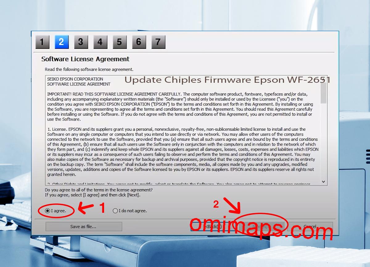 Update Chipless Firmware Epson WF-2651 5