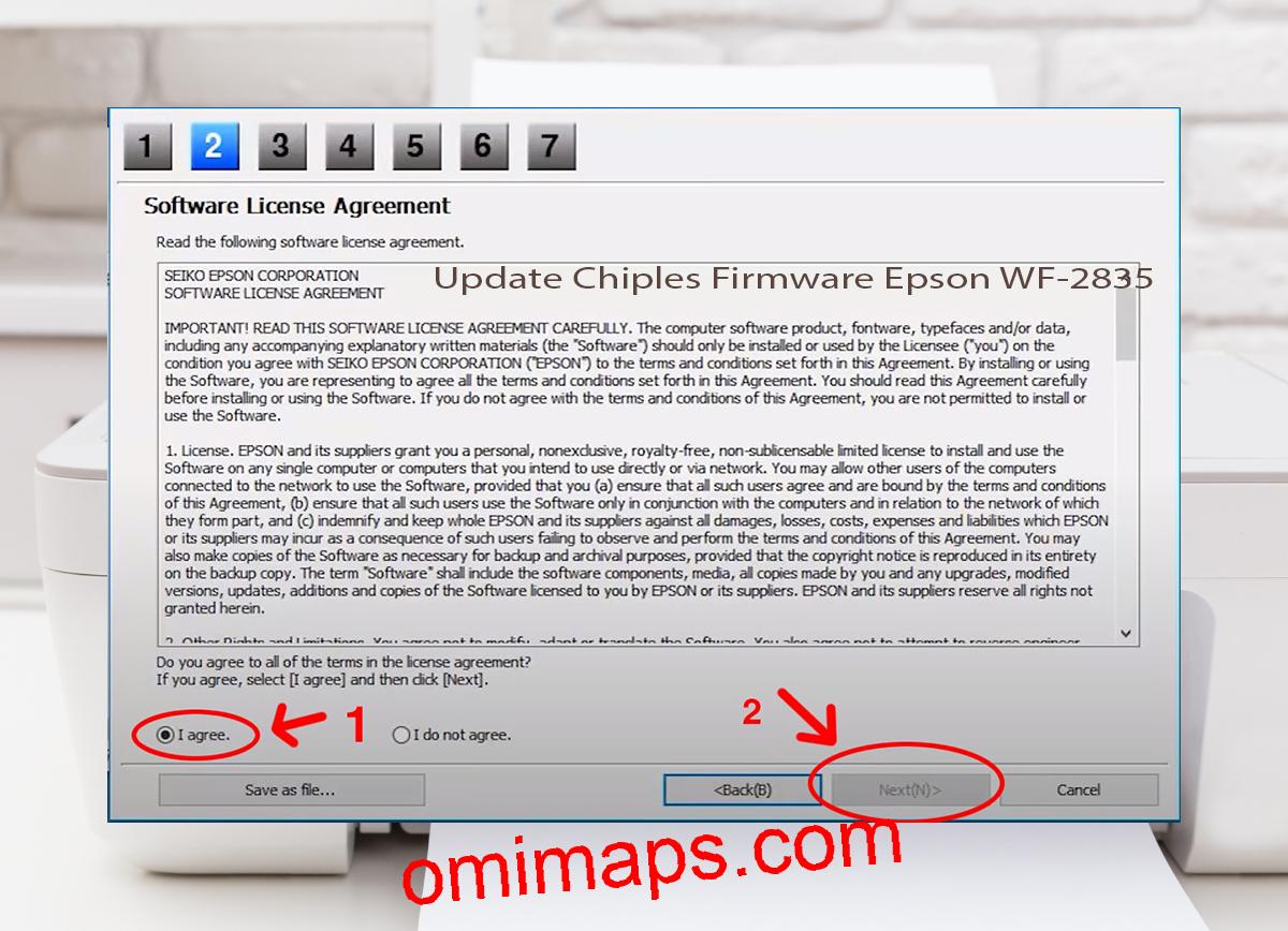 Update Chipless Firmware Epson WF-2835 5