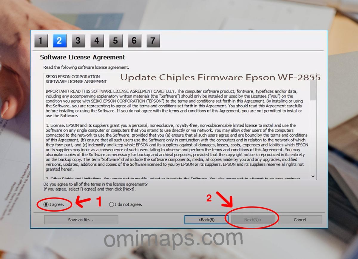 Update Chipless Firmware Epson WF-2855 5