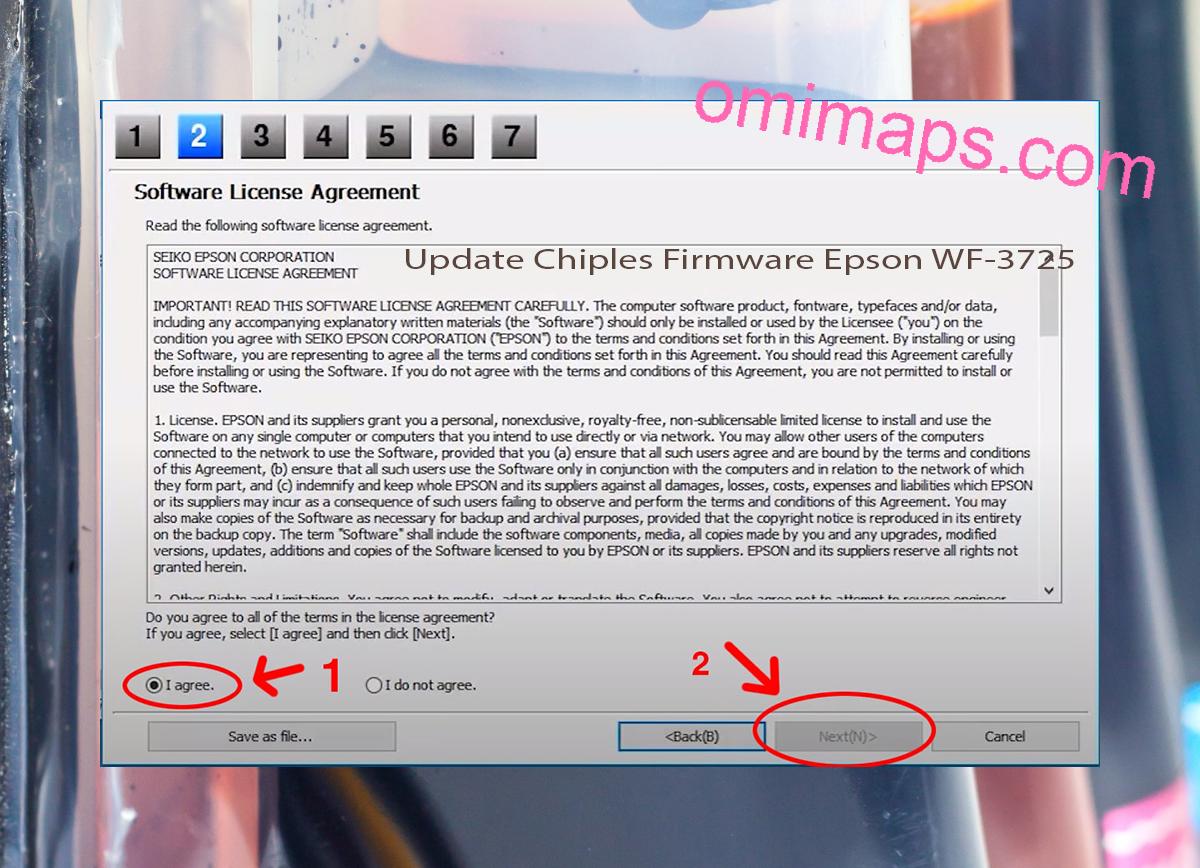 Update Chipless Firmware Epson WF-3725 5