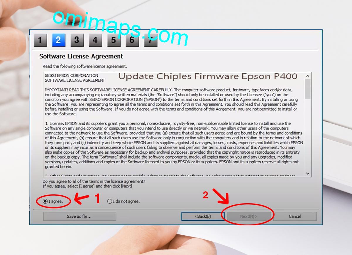 Update Chipless Firmware Epson P400 5