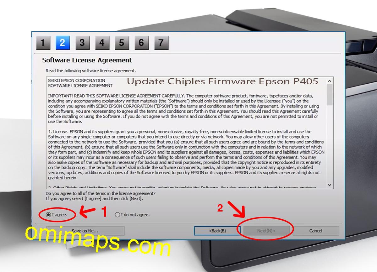 Update Chipless Firmware Epson P405 5