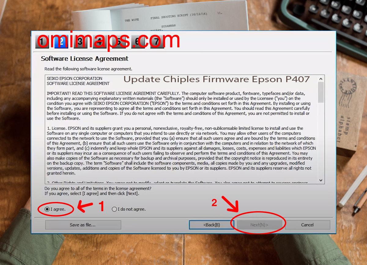 Update Chipless Firmware Epson P407 5