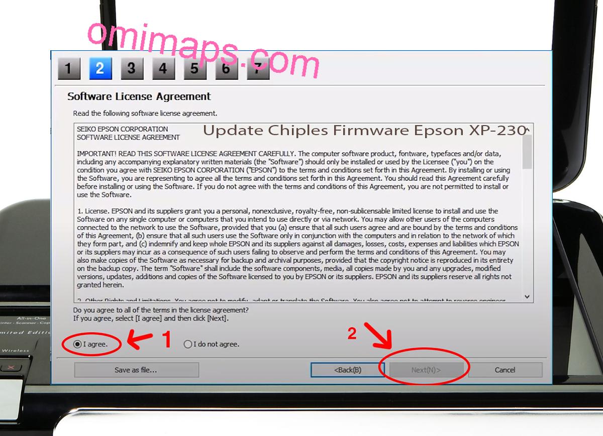 Update Chipless Firmware Epson XP-230 5