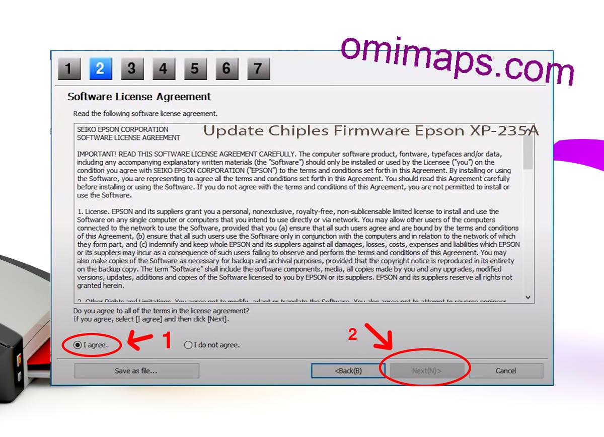 Update Chipless Firmware Epson XP-235A 5