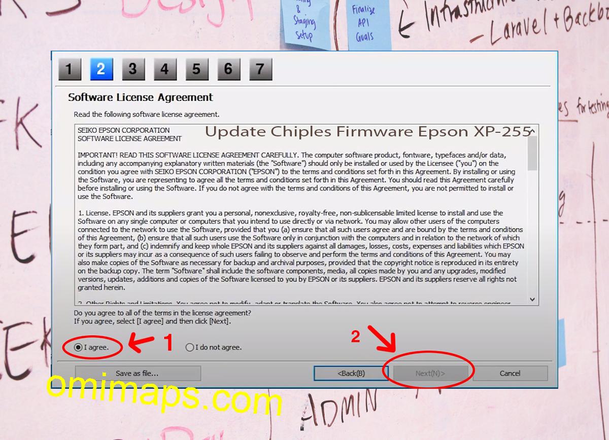 Update Chipless Firmware Epson XP-255 5