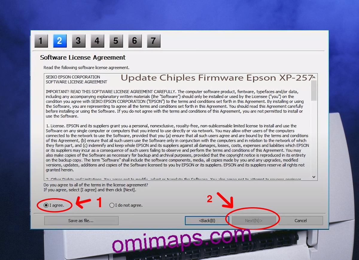 Update Chipless Firmware Epson XP-257 5