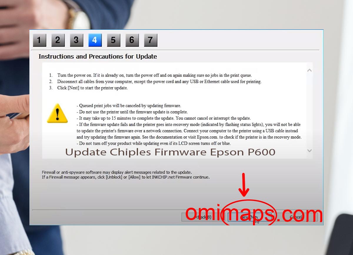 Update Chipless Firmware Epson P600 6