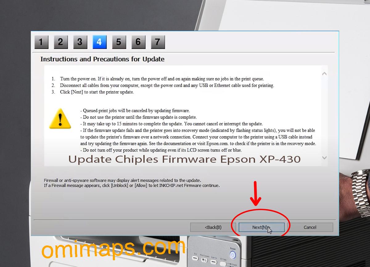 Update Chipless Firmware Epson XP-430 6