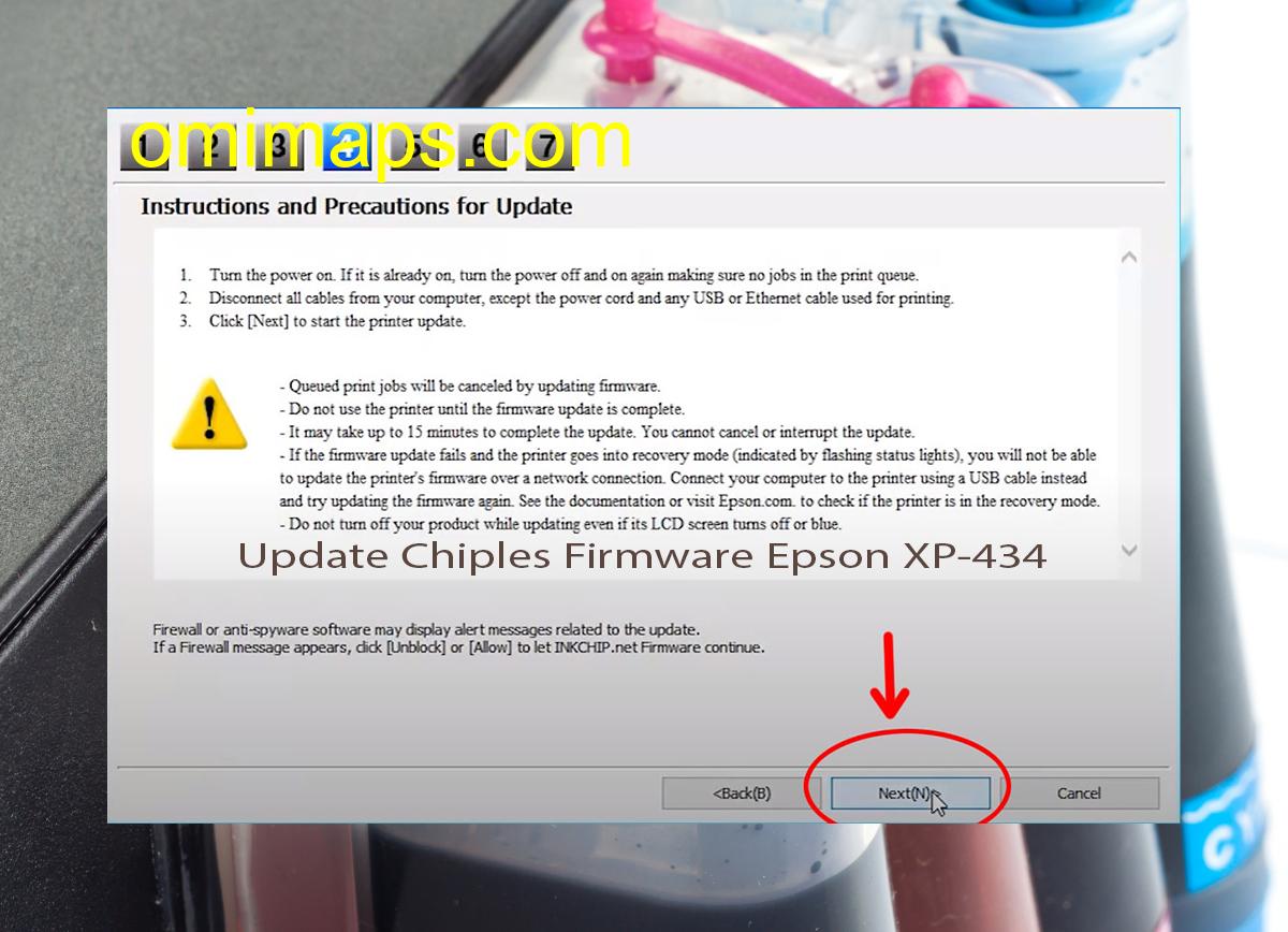 Update Chipless Firmware Epson XP-434 6