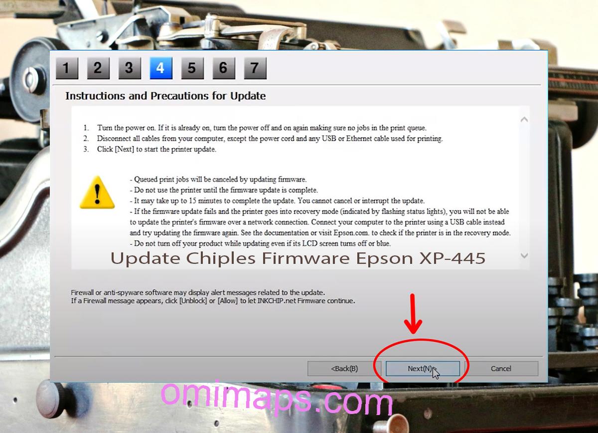 Update Chipless Firmware Epson XP-445 6