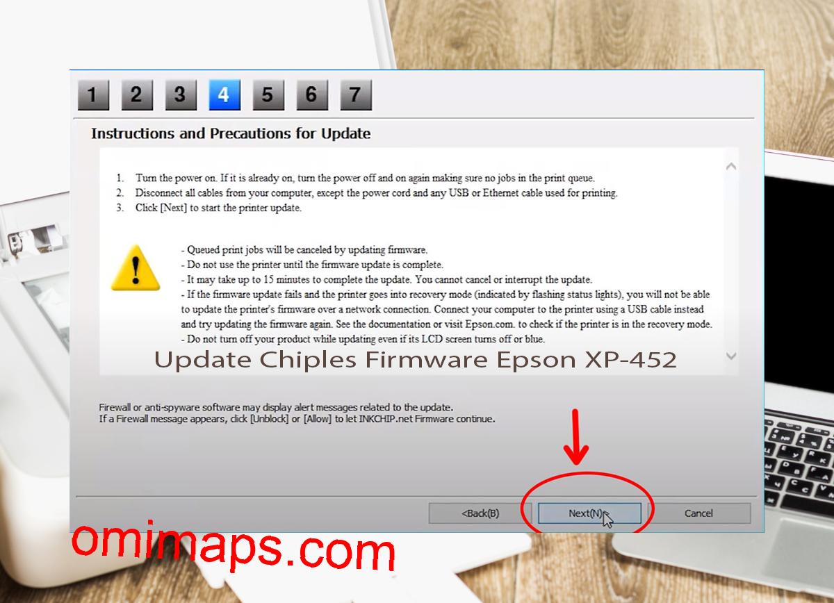 Update Chipless Firmware Epson XP-452 6