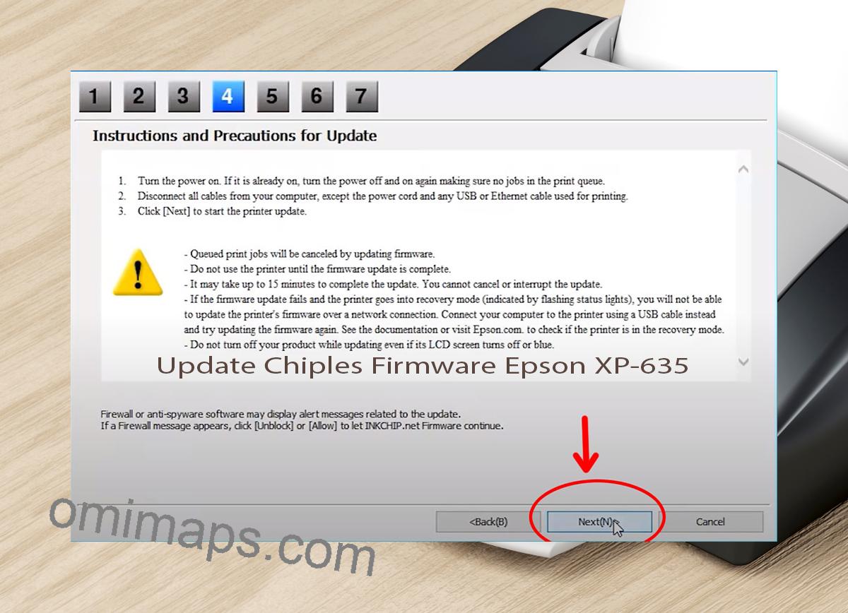 Update Chipless Firmware Epson XP-635 6