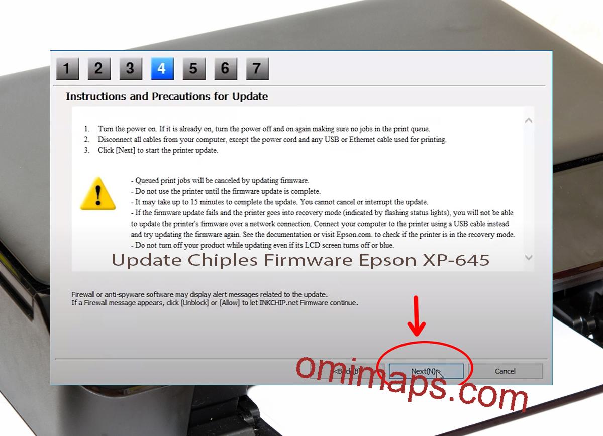 Update Chipless Firmware Epson XP-645 6