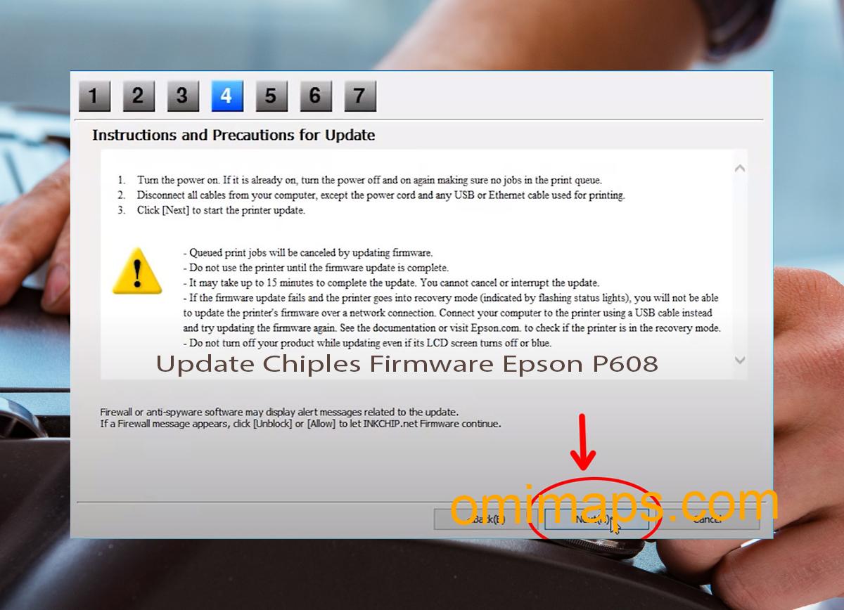 Update Chipless Firmware Epson P608 6