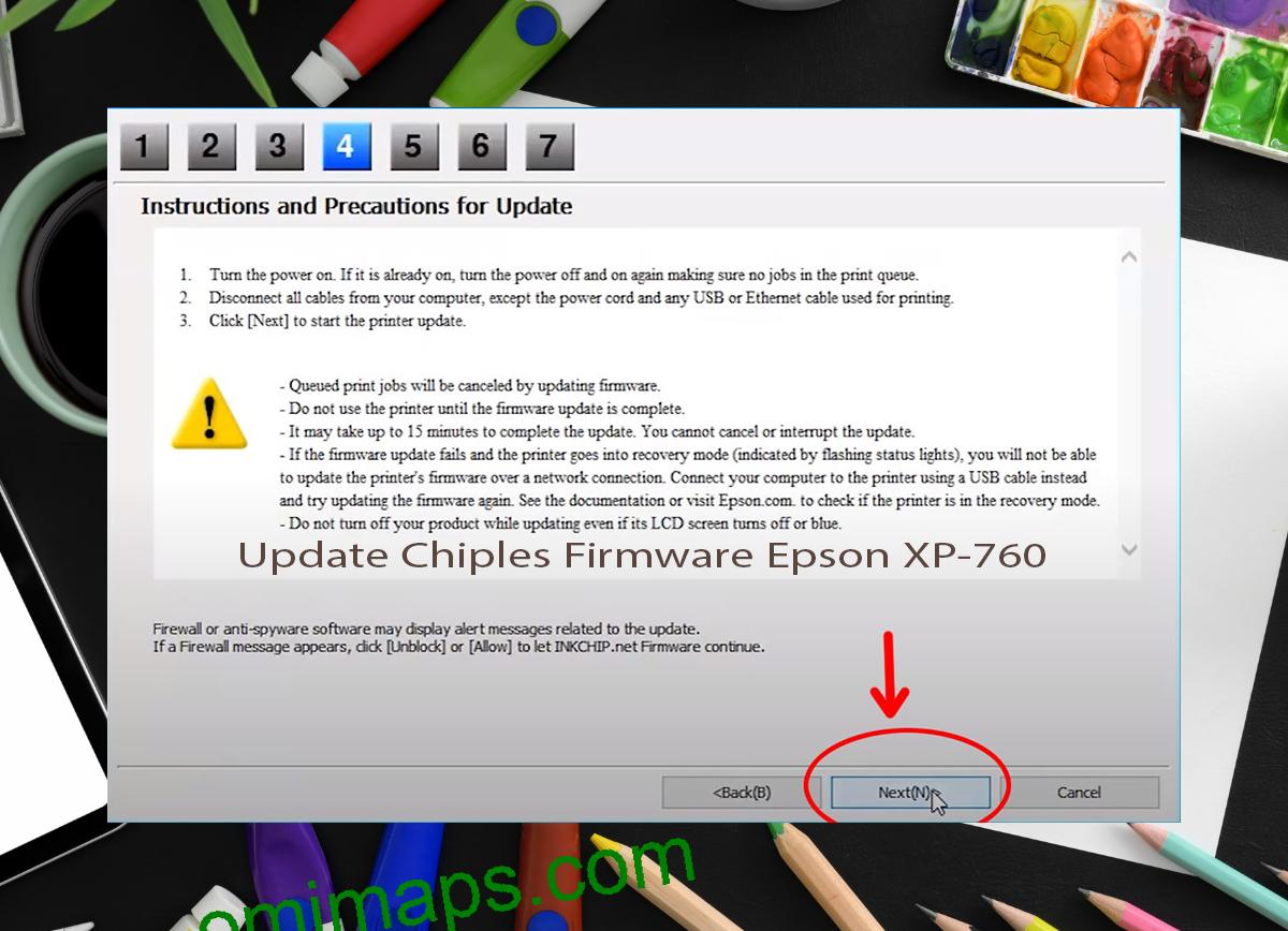 Update Chipless Firmware Epson XP-760 6