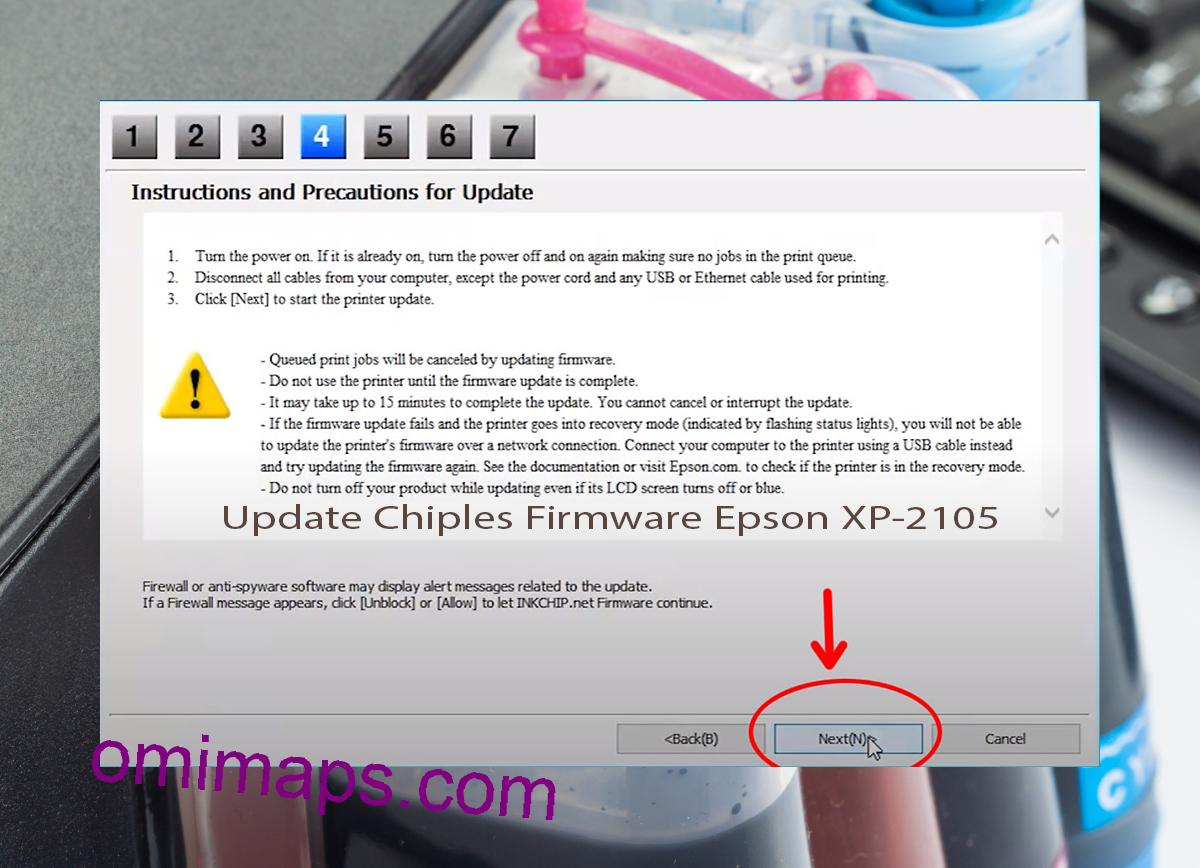 Update Chipless Firmware Epson XP-2105 6