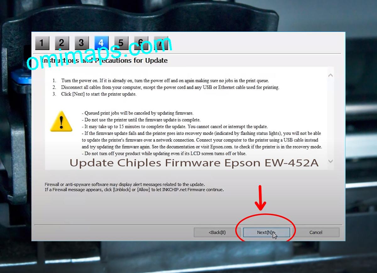 Update Chipless Firmware Epson EW-452A 6