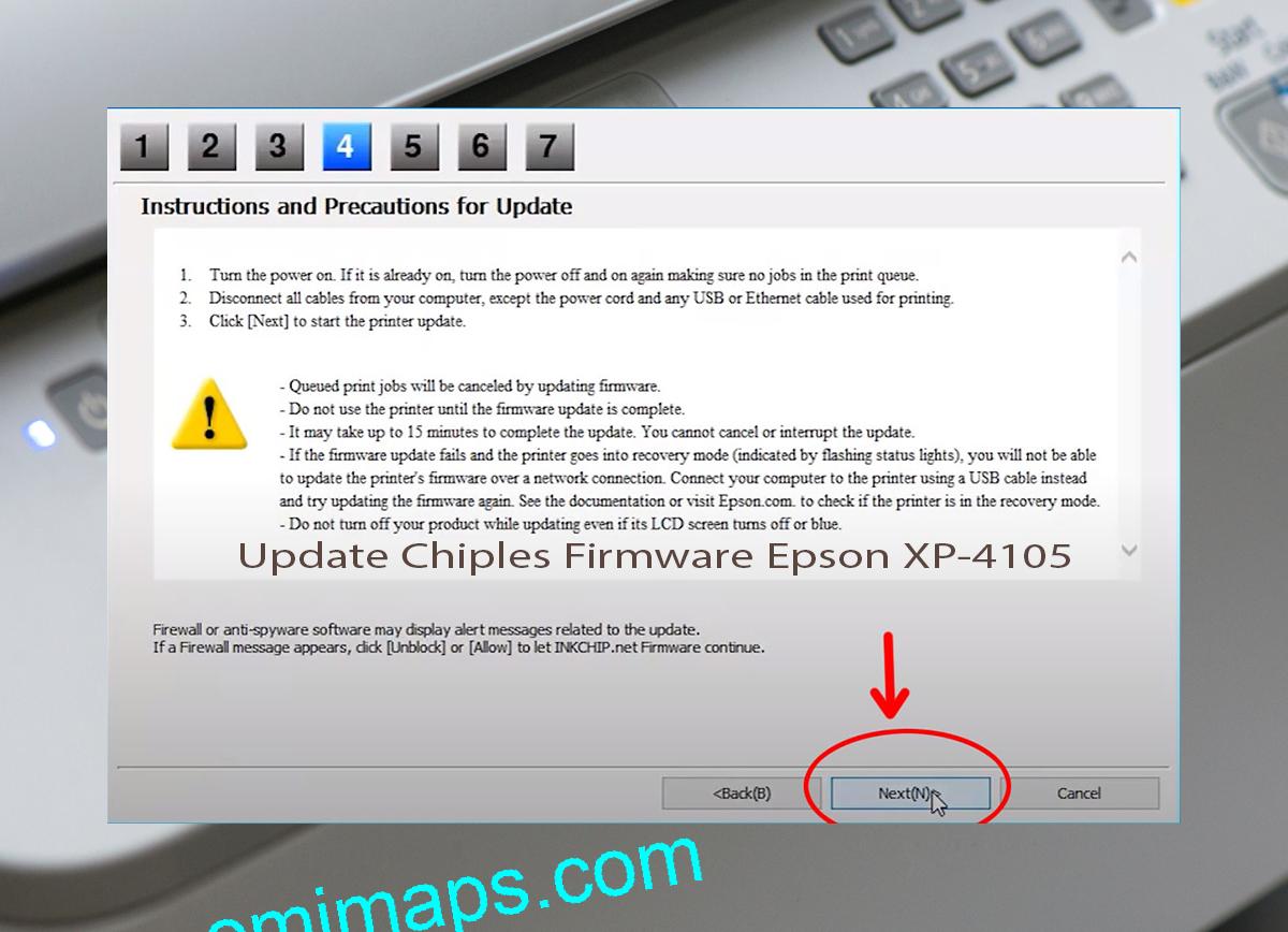 Update Chipless Firmware Epson XP-4105 6
