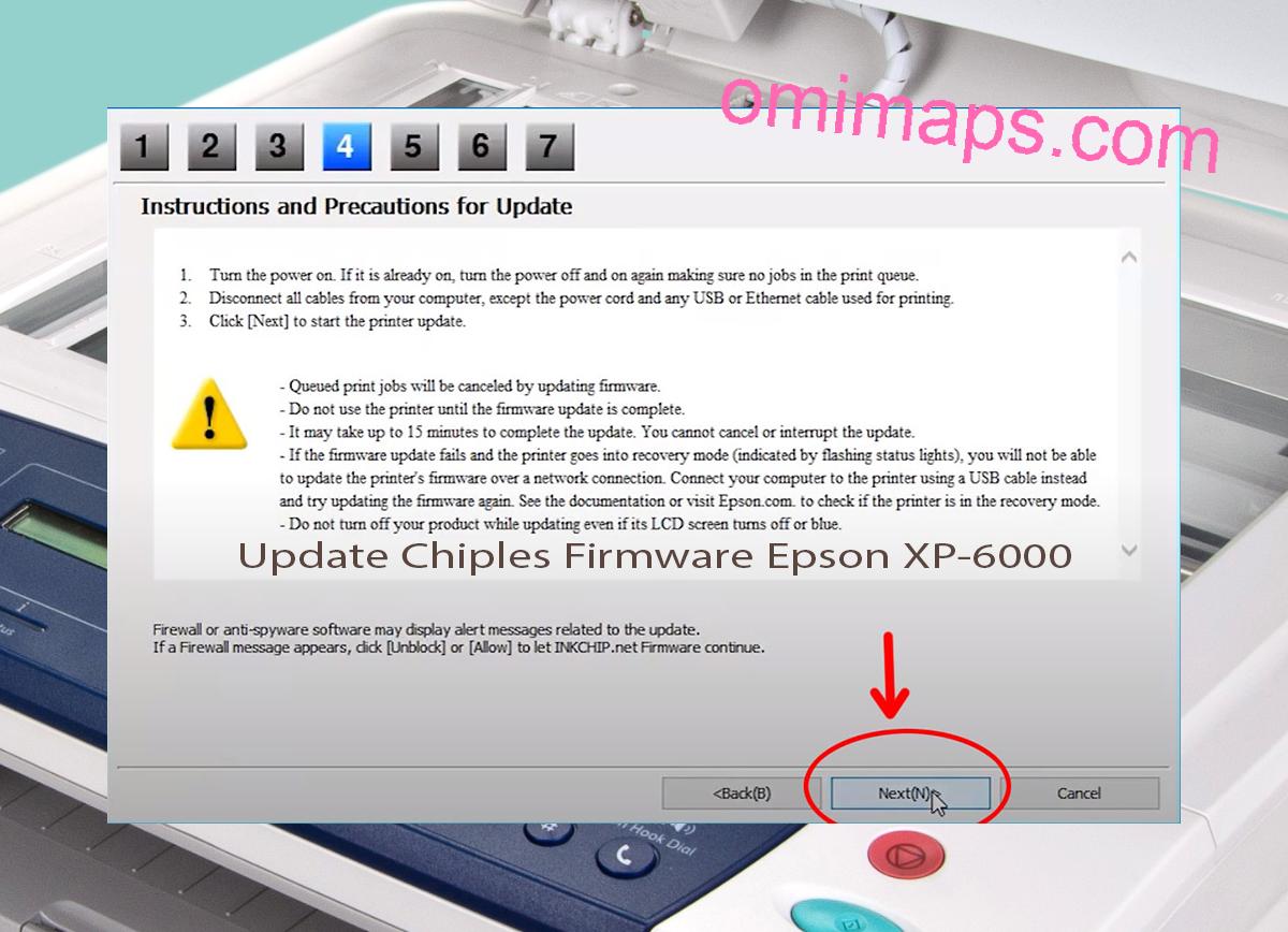 Update Chipless Firmware Epson XP-6000 6