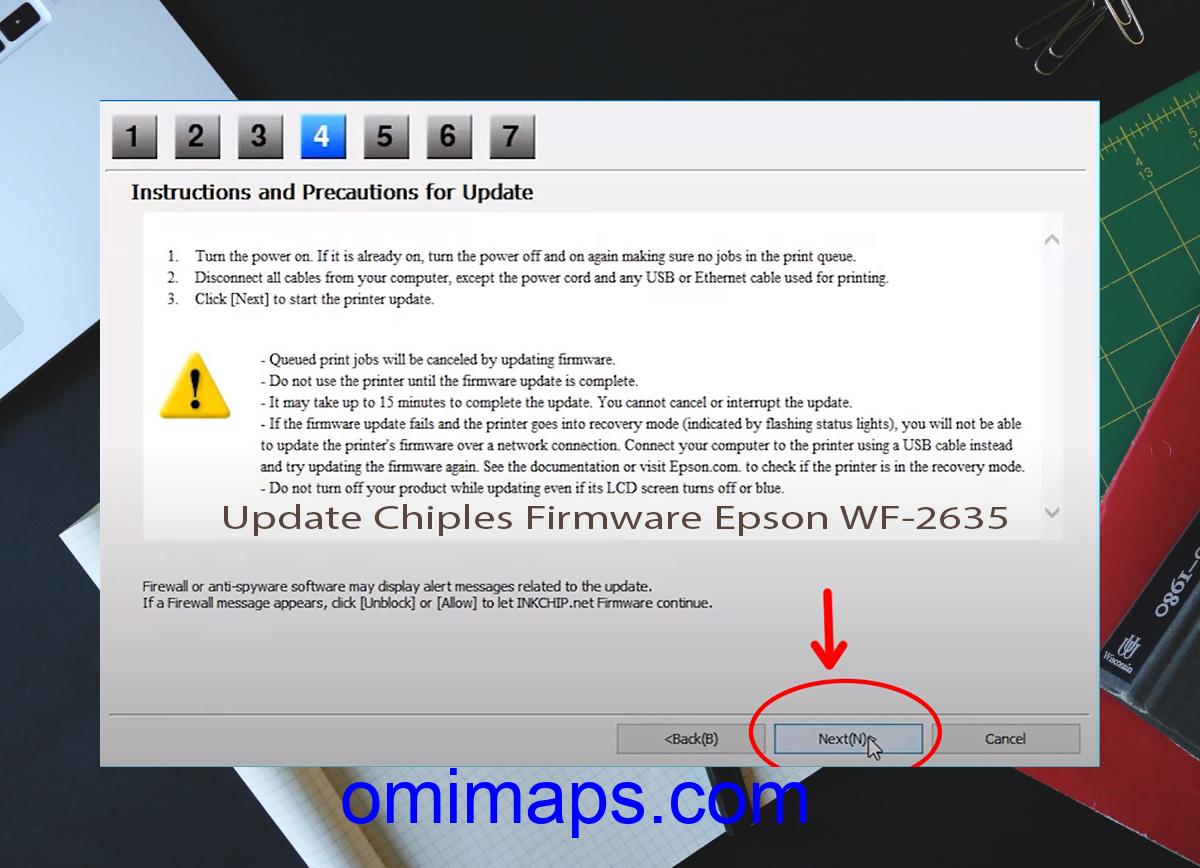 Update Chipless Firmware Epson WF-2635 6