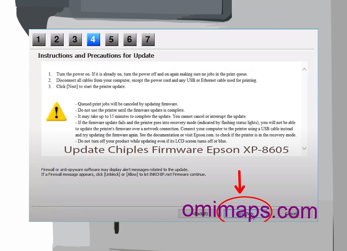 Update Chipless Firmware Epson XP-8605 6