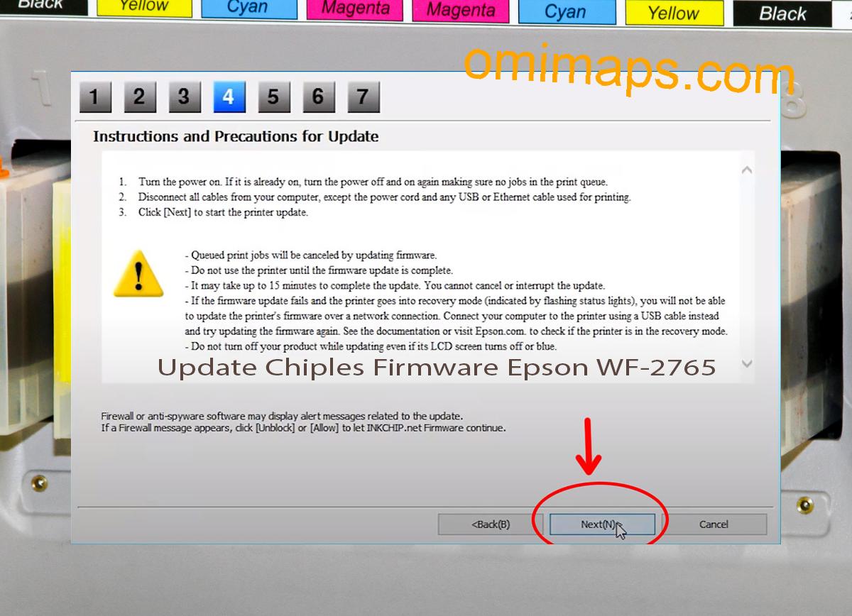 Update Chipless Firmware Epson WF-2765 6
