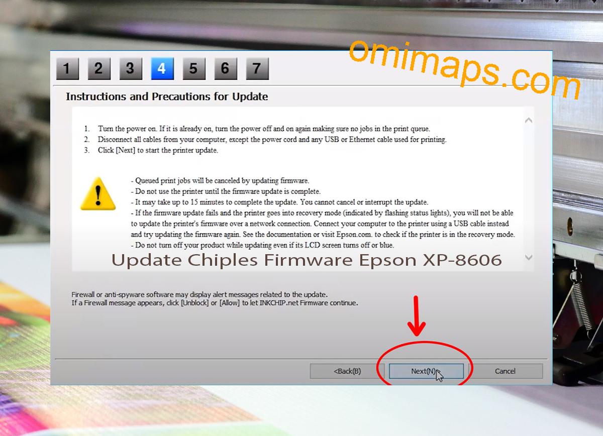 Update Chipless Firmware Epson XP-8606 6