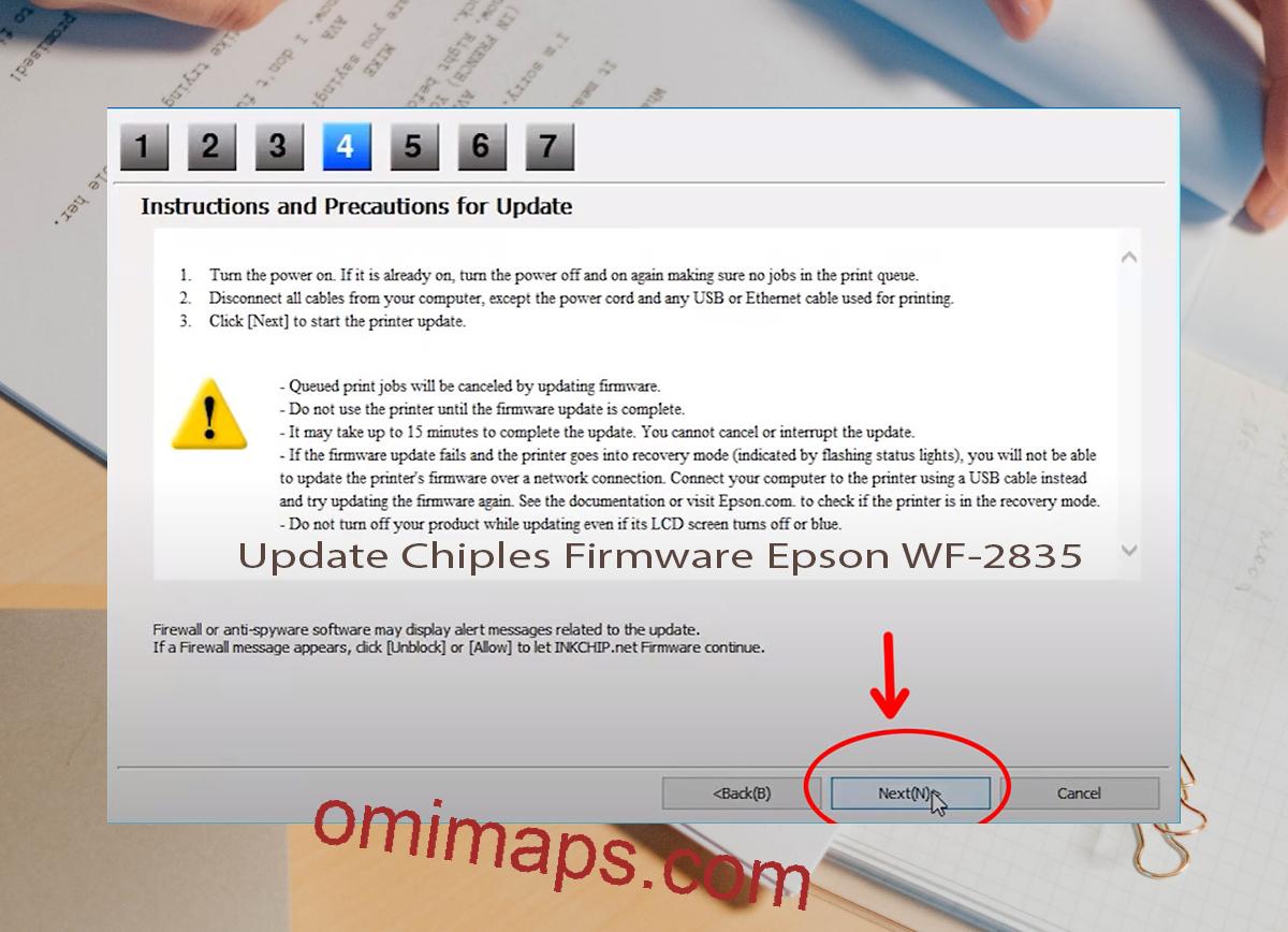 Update Chipless Firmware Epson WF-2835 6