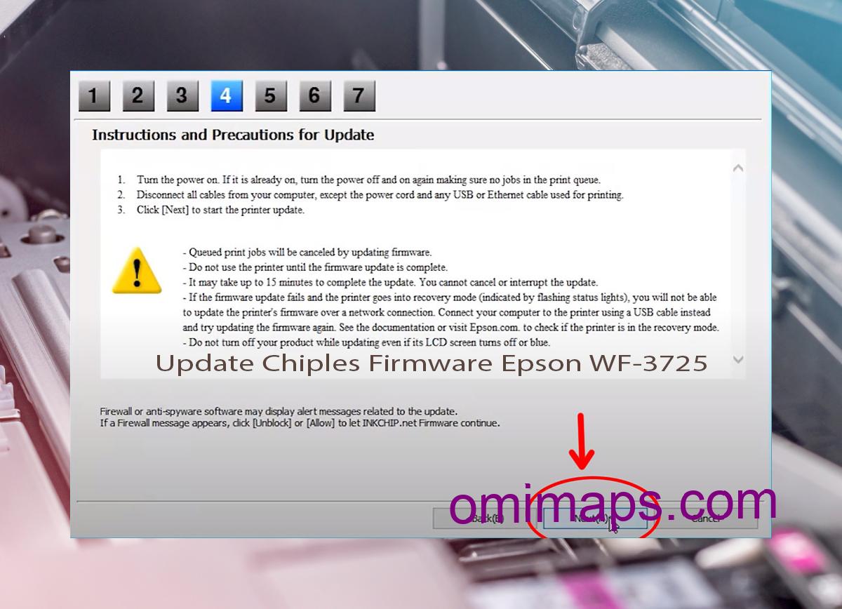 Update Chipless Firmware Epson WF-3725 6