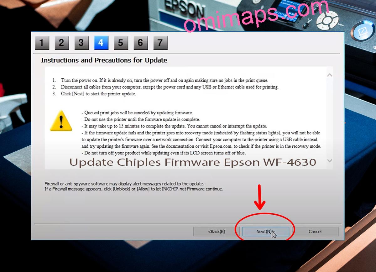 Update Chipless Firmware Epson WF-4630 6