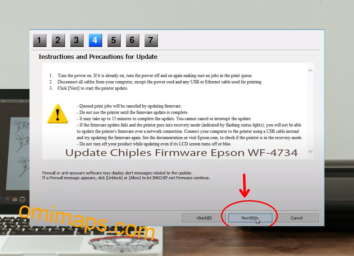 Update Chipless Firmware Epson WF-4734 6