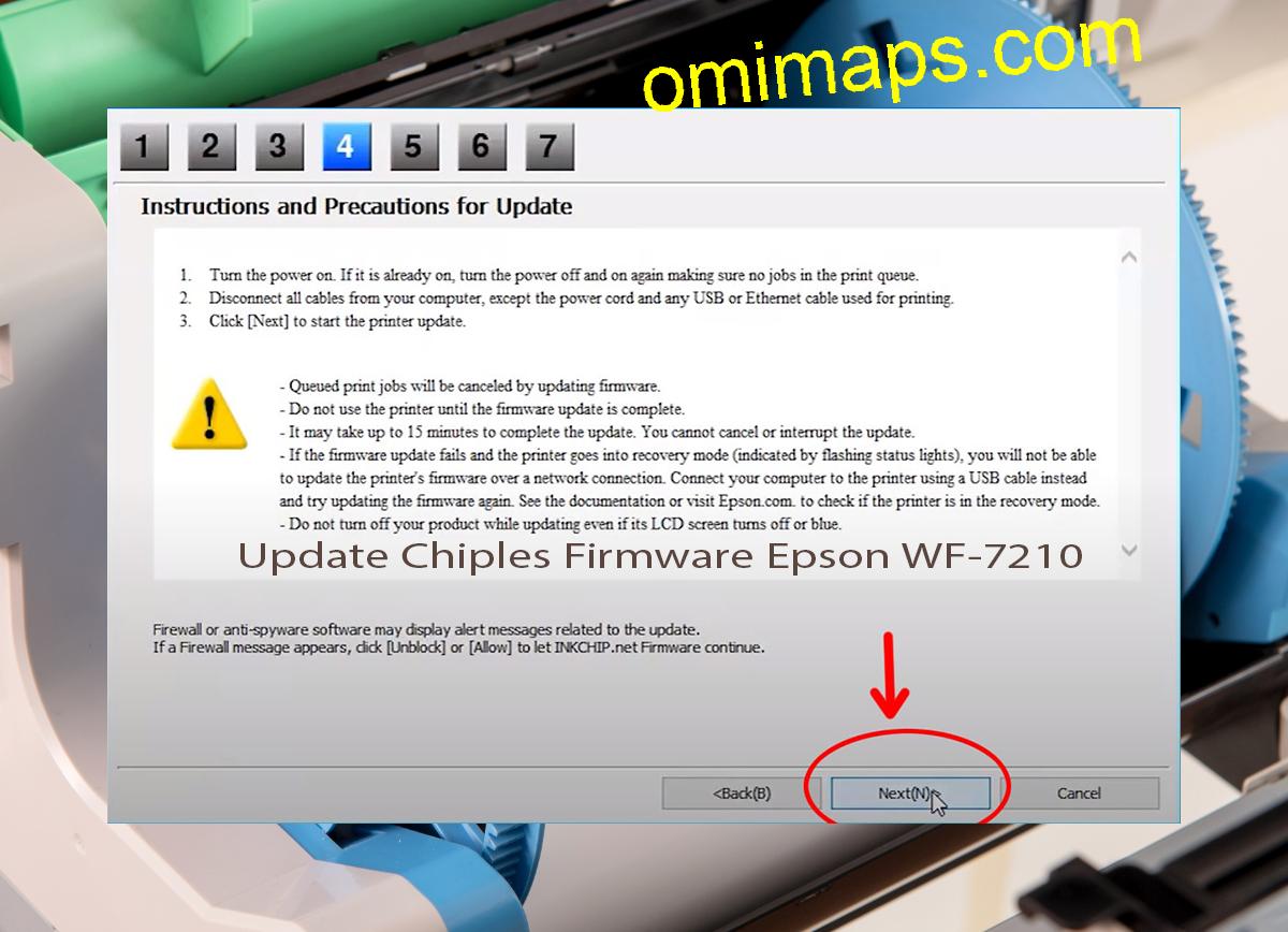 Update Chipless Firmware Epson WF-7210 6