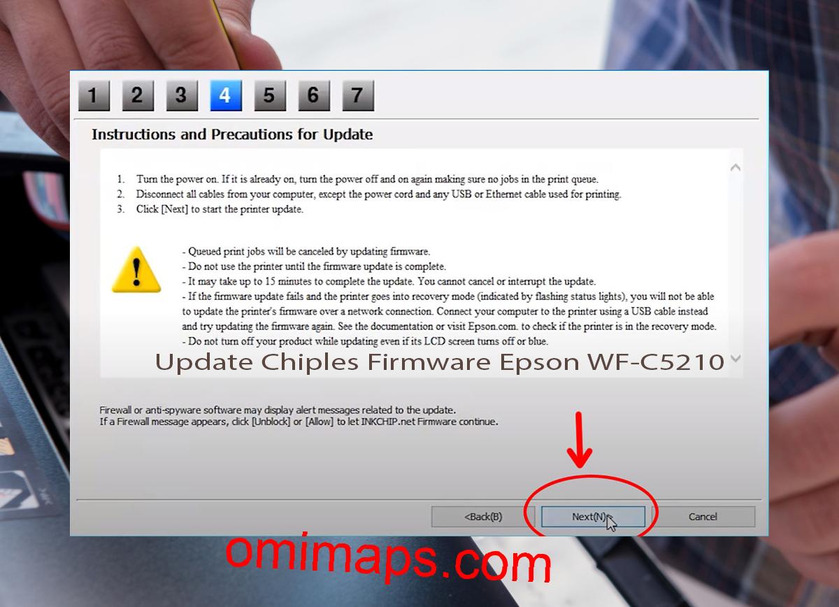 Update Chipless Firmware Epson WF-C5210 6