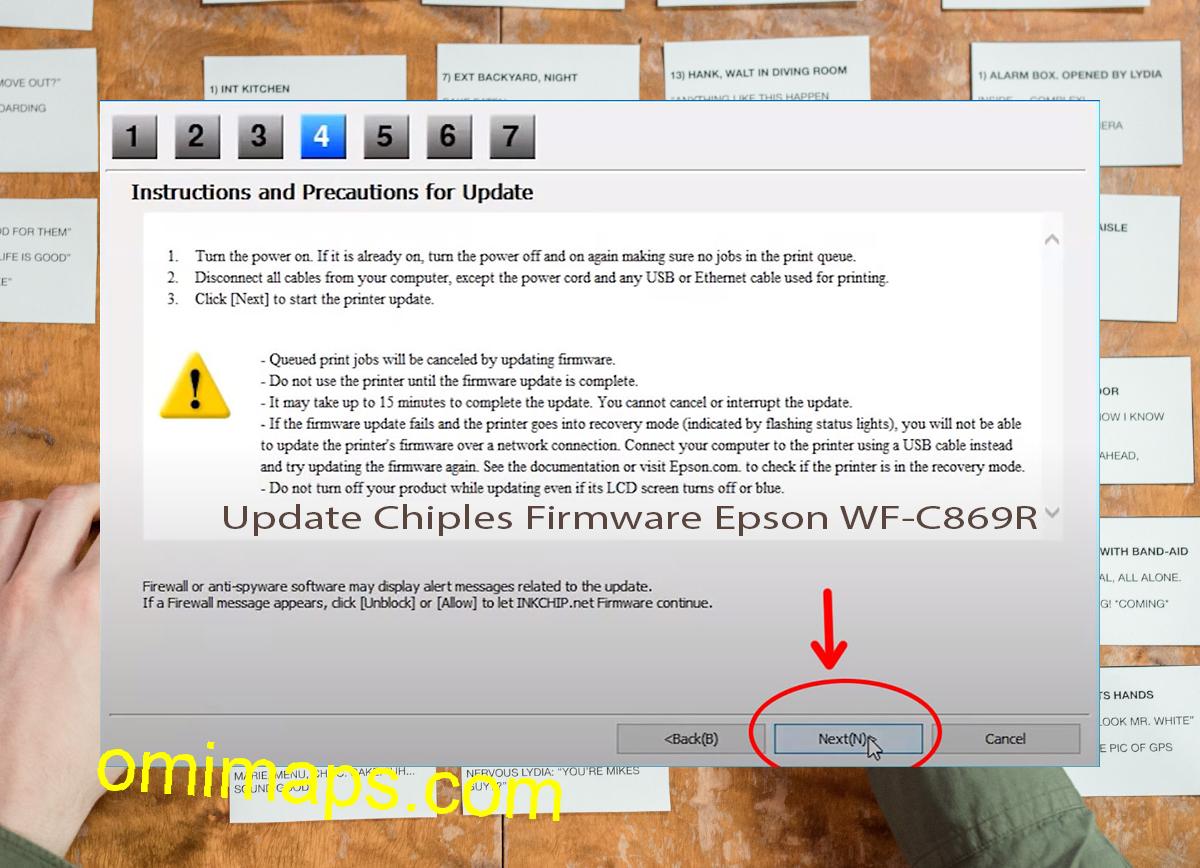 Update Chipless Firmware Epson WF-C869R 6