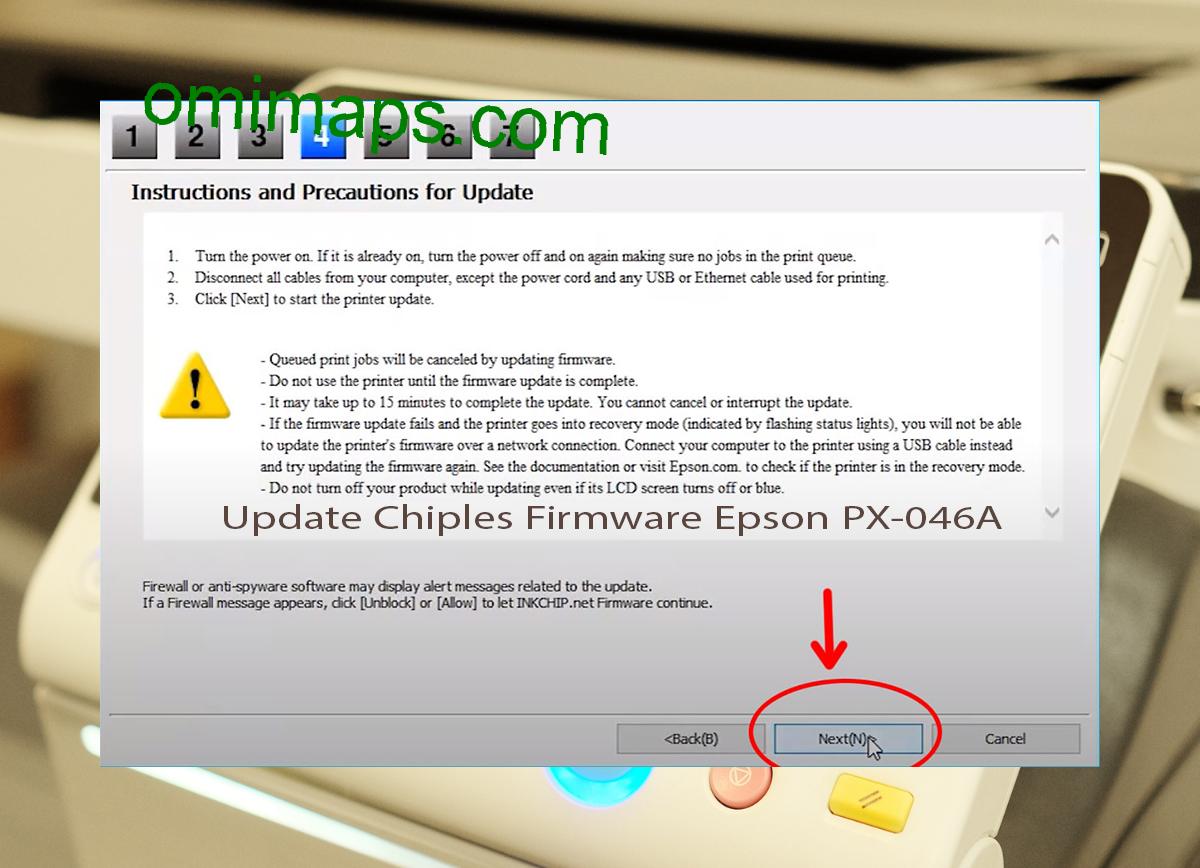 Update Chipless Firmware Epson PX-046A 6