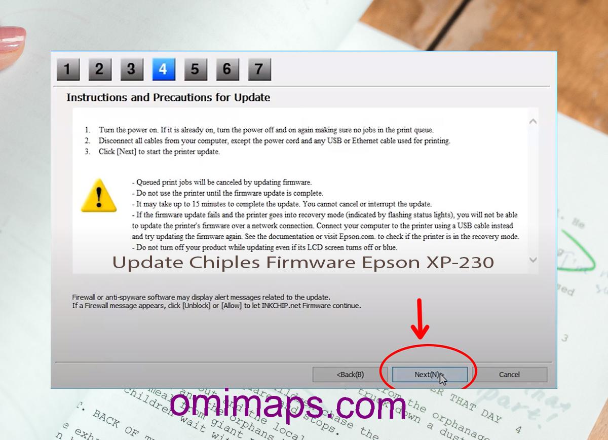 Update Chipless Firmware Epson XP-230 6