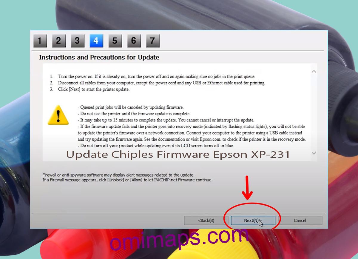 Update Chipless Firmware Epson XP-231 6