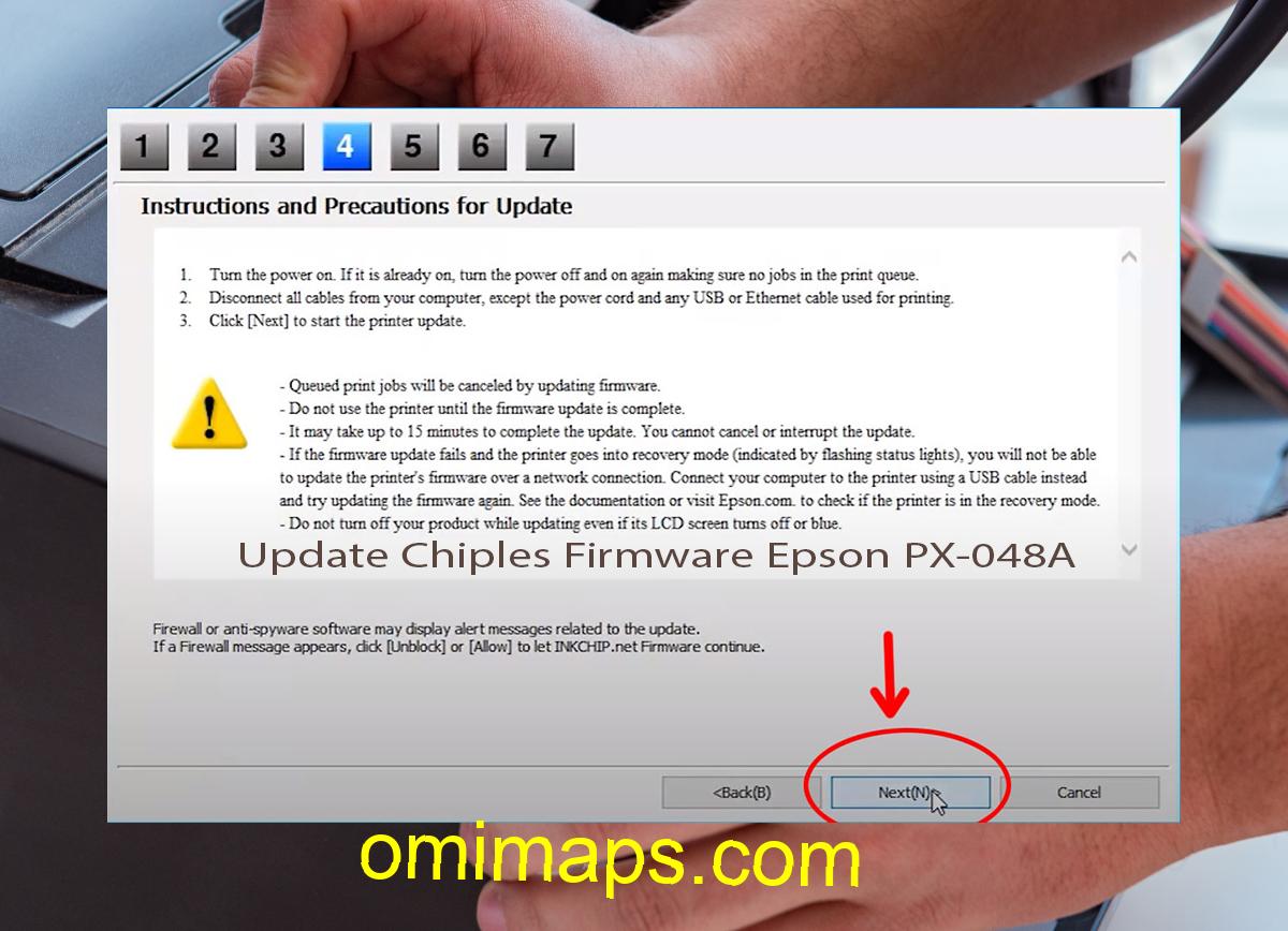 Update Chipless Firmware Epson PX-048A 6