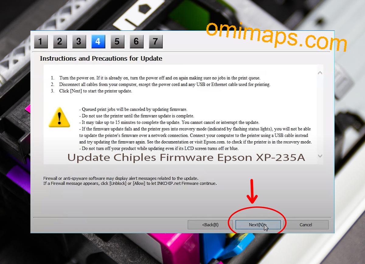 Update Chipless Firmware Epson XP-235A 6