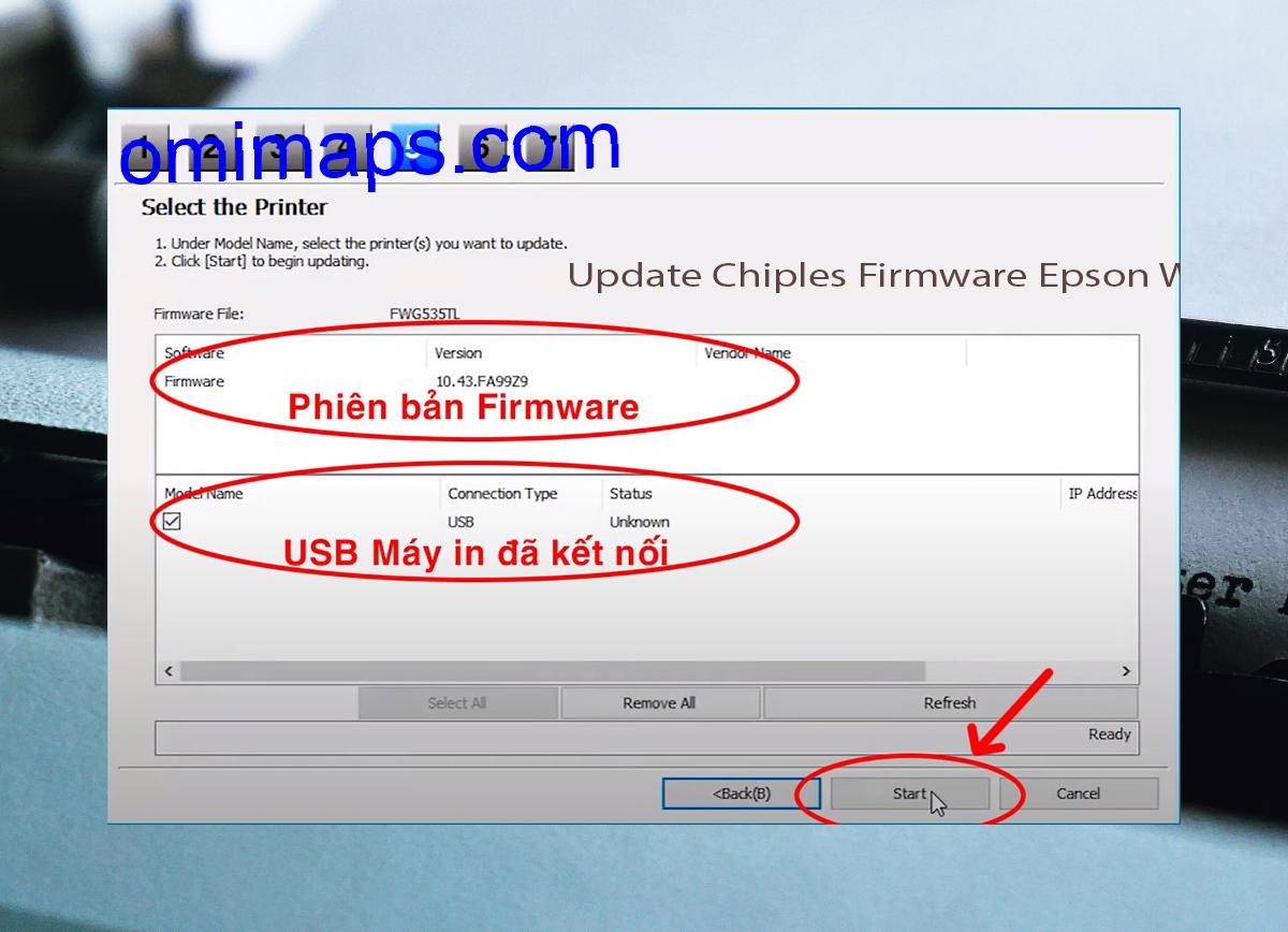Update Chipless Firmware Epson WF-7211 7