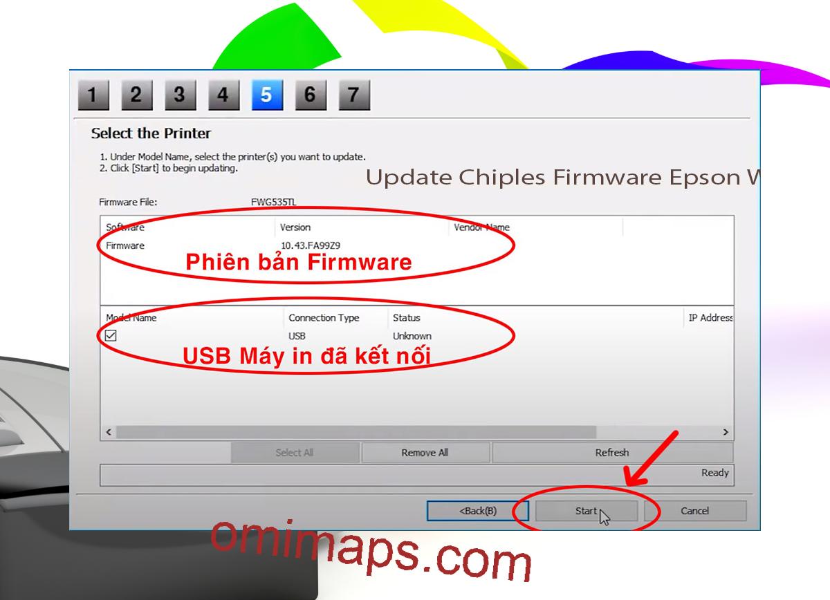 Update Chipless Firmware Epson WF-7215 7