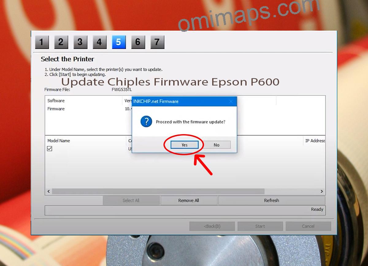 Update Chipless Firmware Epson P600 8