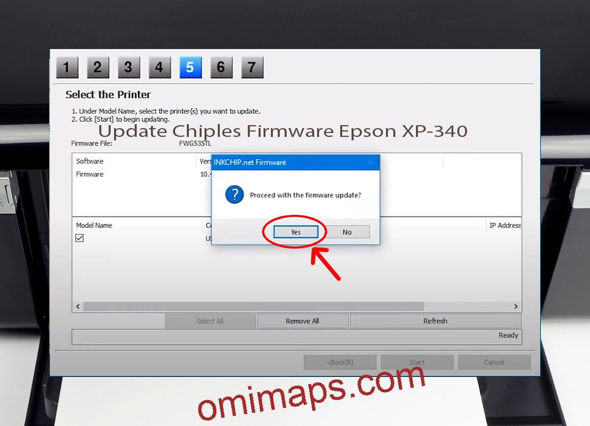 Update Chipless Firmware Epson XP-340 8