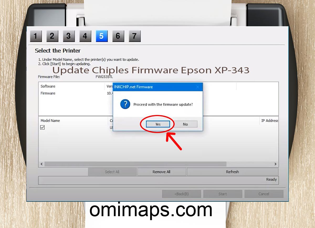 Update Chipless Firmware Epson XP-343 8