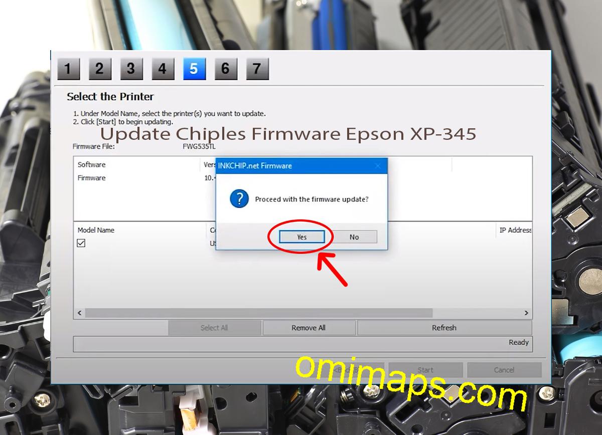 Update Chipless Firmware Epson XP-345 8
