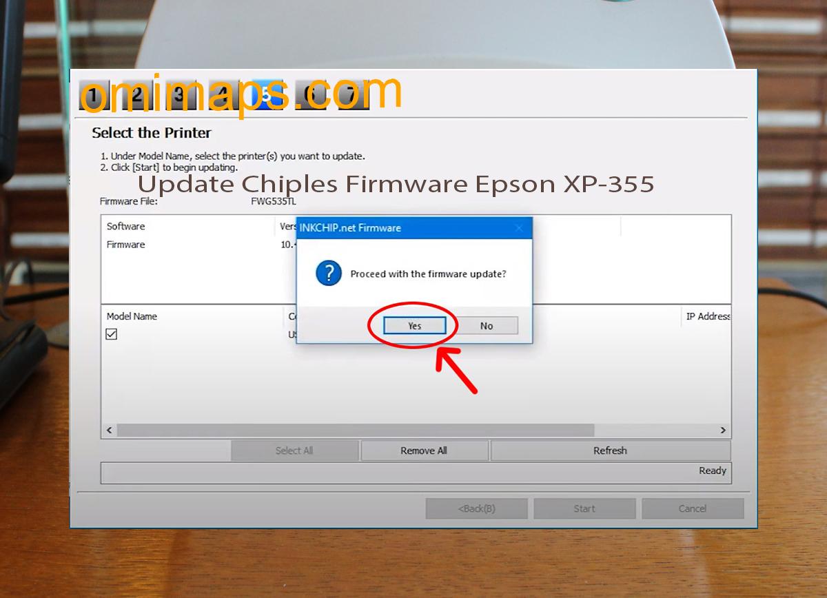 Update Chipless Firmware Epson XP-355 8