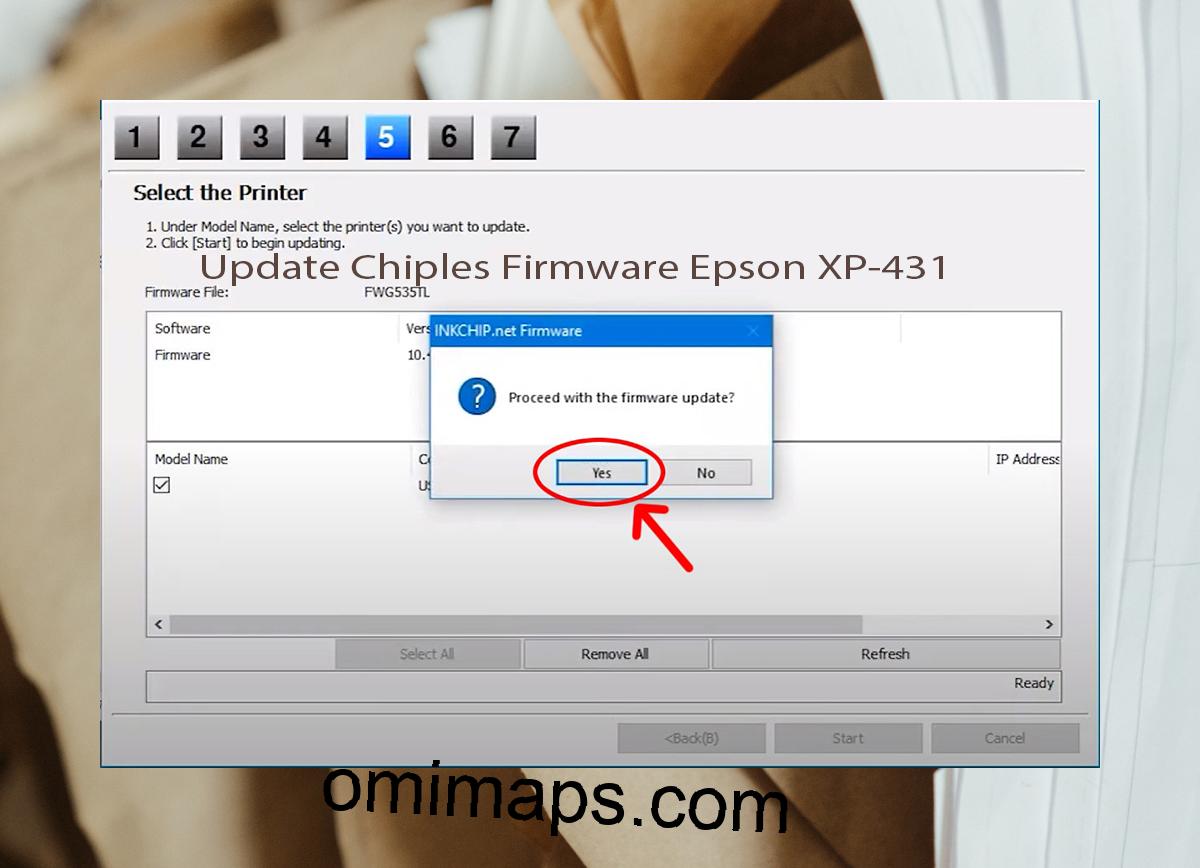 Update Chipless Firmware Epson XP-431 8