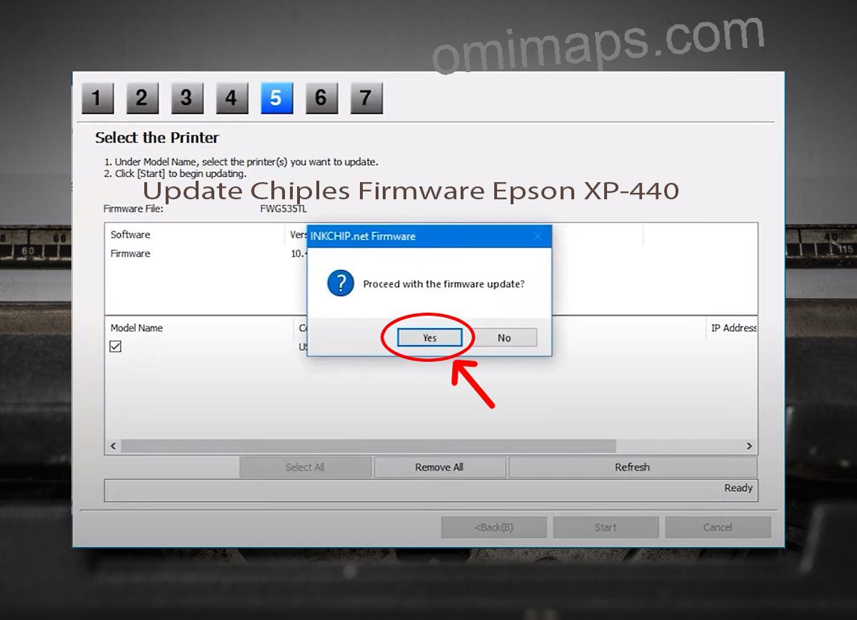 Update Chipless Firmware Epson XP-440 8